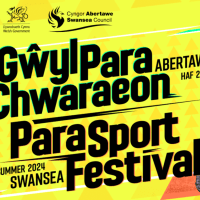 Parasport Festival Logo with images of athletes competing