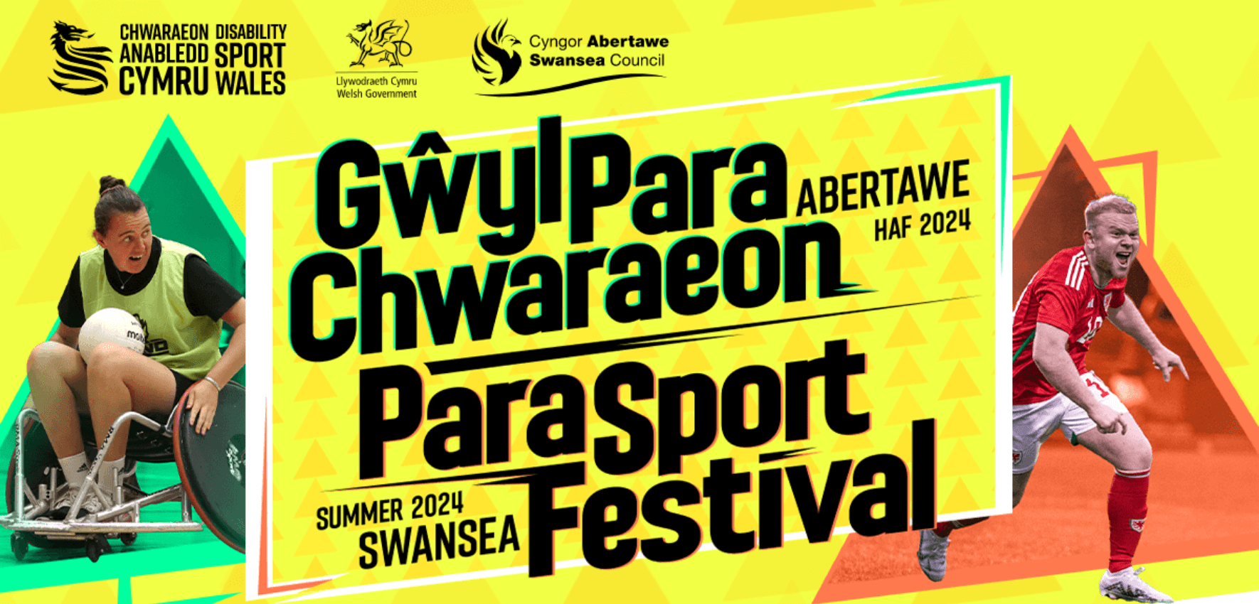 Parasport Festival Logo with images of athletes competing